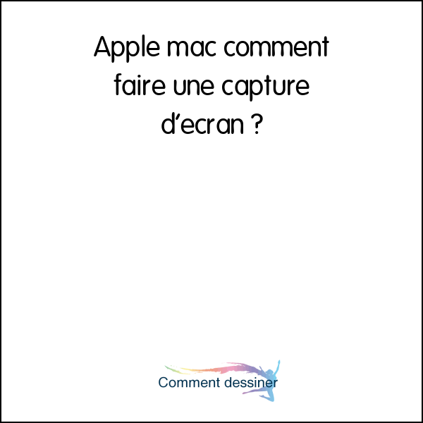 Apple mac comment faire une capture d’écran